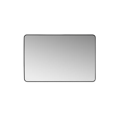 Vinnova, Mutriku 48 in. W x 32 in. H Rectangle Metal Wall Mirror in Brushed Black