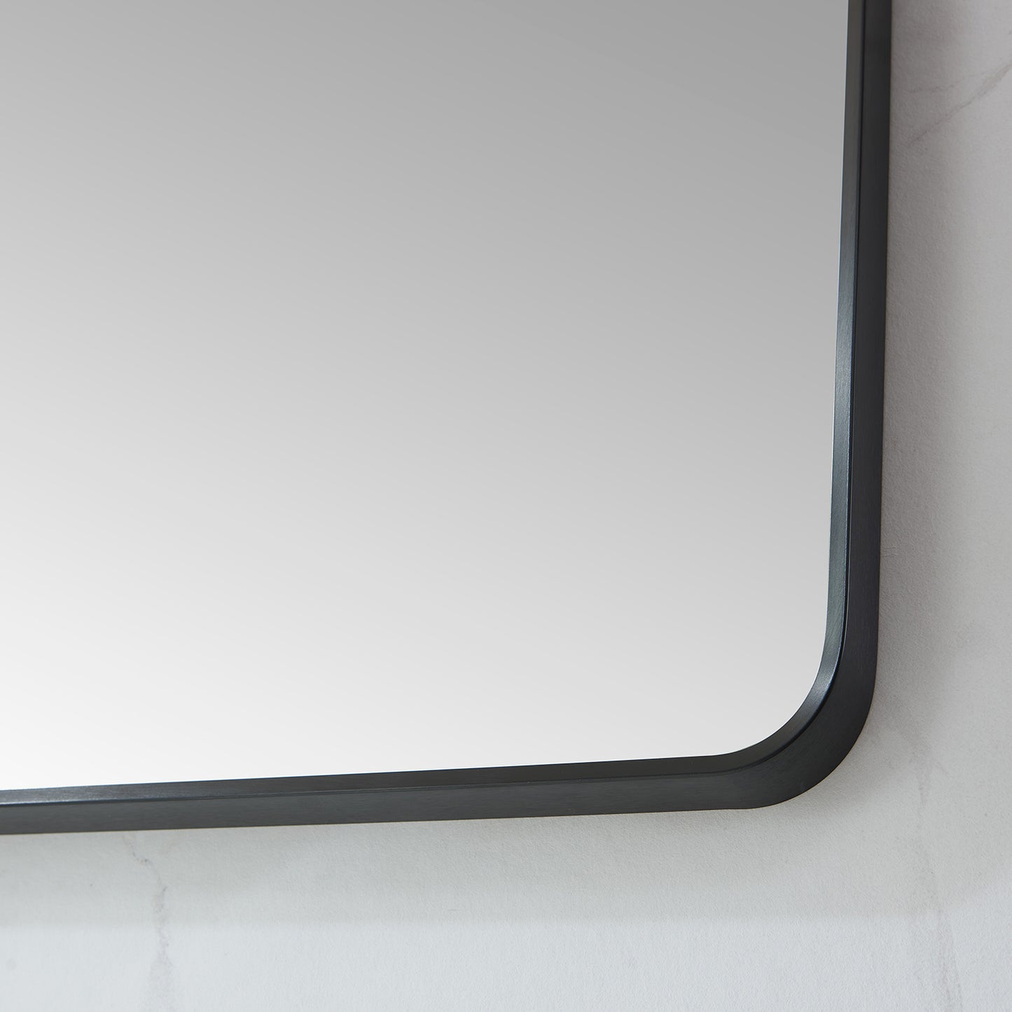 Vinnova, Mutriku 48 in. W x 32 in. H Rectangle Metal Wall Mirror in Brushed Black