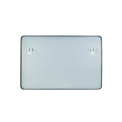 Vinnova, Mutriku 48 in. W x 32 in. H Rectangle Metal Wall Mirror in Brushed Black