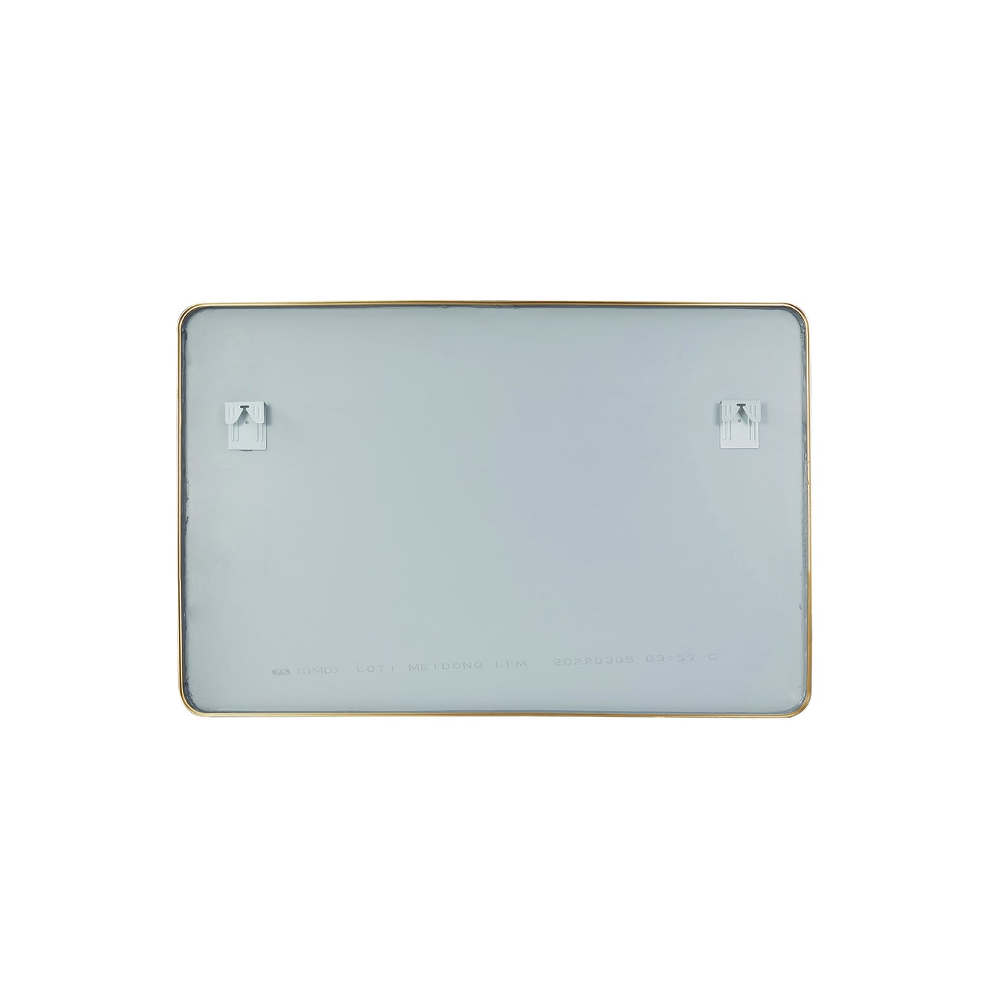 Vinnova, Mutriku 48 in. W x 32 in. H Rectangle Metal Wall Mirror in Brushed Gold