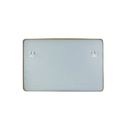 Vinnova, Mutriku 48 in. W x 32 in. H Rectangle Metal Wall Mirror in Brushed Gold