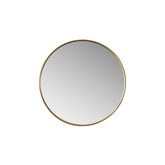 Vinnova, Cascante 28 in. W x 28 in. H Round Metal Wall Mirror in Brushed Gold