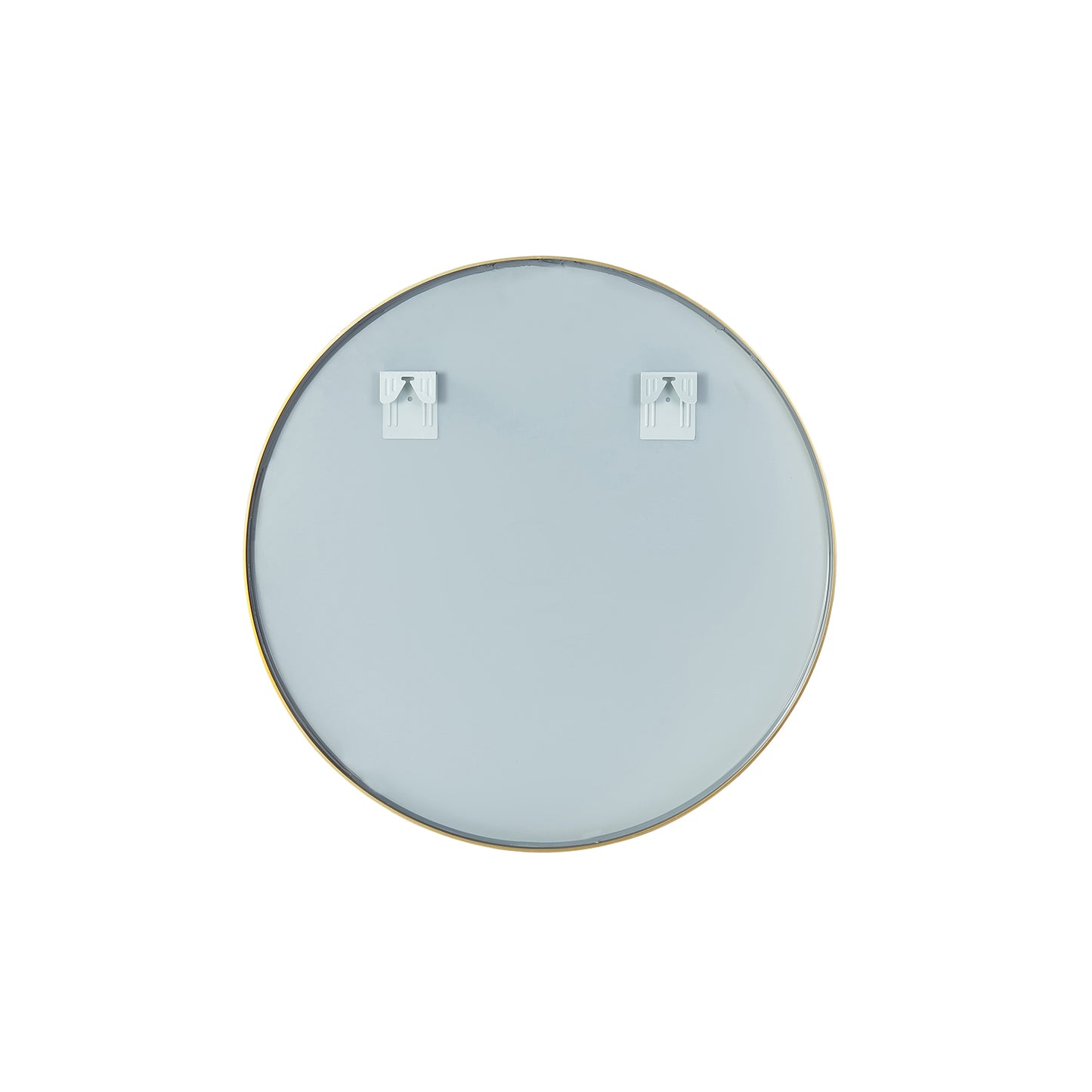 Vinnova, Cascante 28 in. W x 28 in. H Round Metal Wall Mirror in Brushed Gold