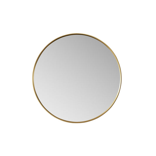 Vinnova, Cascante 32 in. W x 32 in. H Round Metal Wall Mirror in Brushed Gold