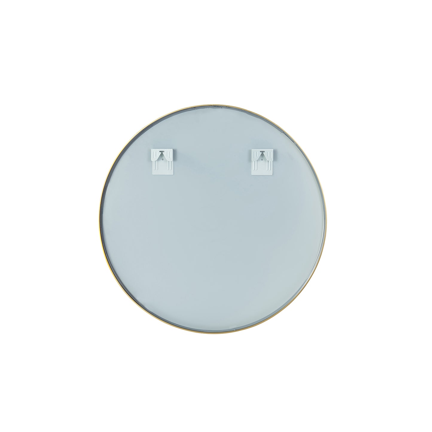 Vinnova, Cascante 32 in. W x 32 in. H Round Metal Wall Mirror in Brushed Gold