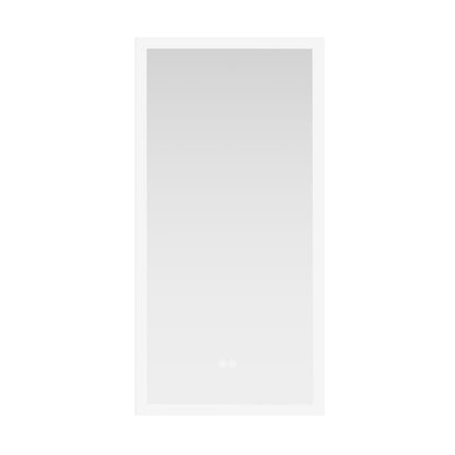 Vinnova, Beijing 18 in. W x 40 in. H Rectangular Acrylic Frameless LED Wall Mount Bathroom Vanity Mirror