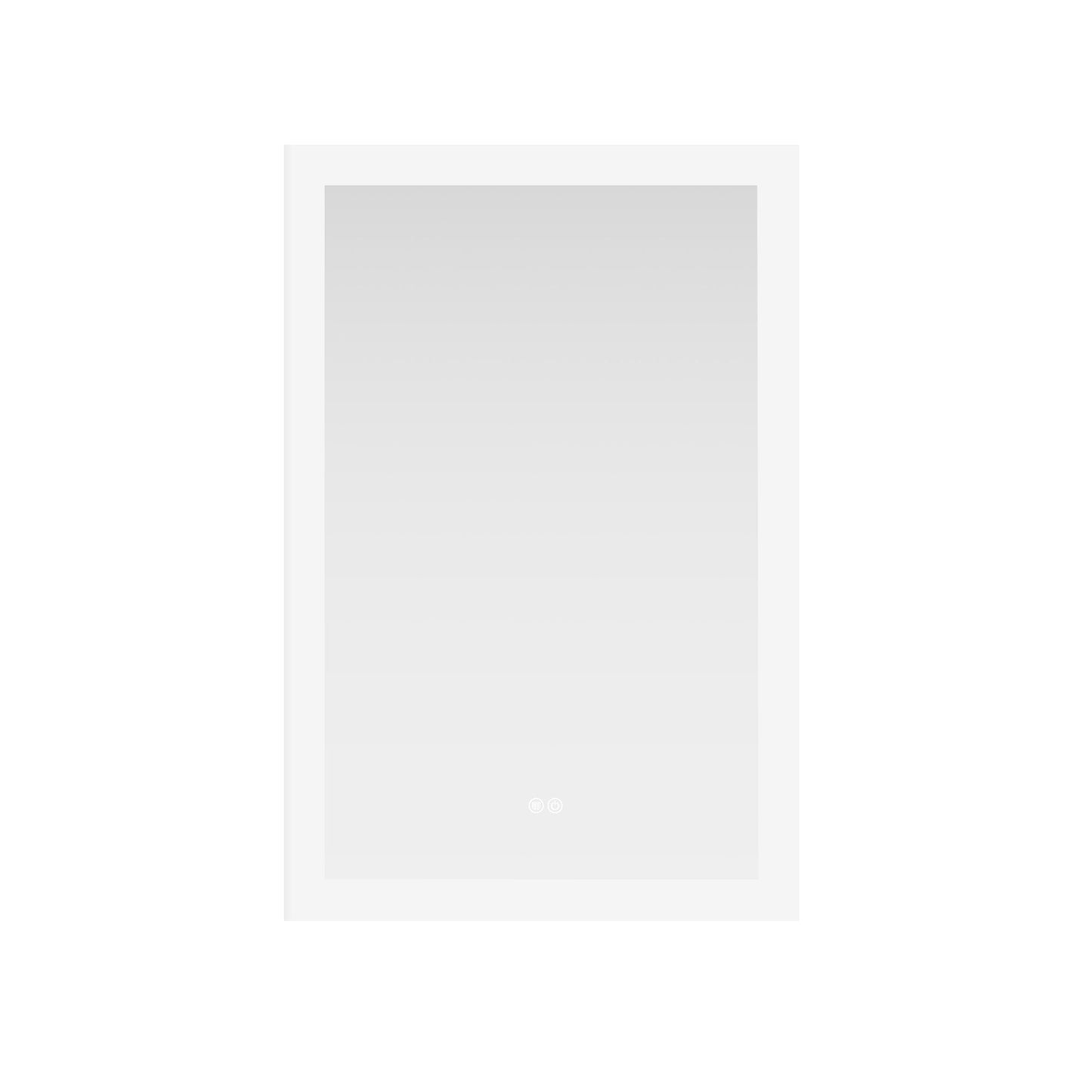 Vinnova, Beijing 24 in. W x 40 in. H Rectangular Acrylic Frameless LED Wall Mount Bathroom Vanity Mirror