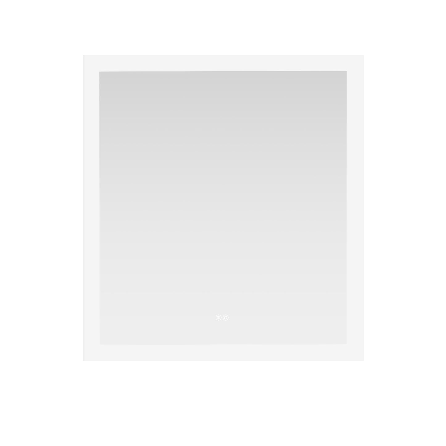 Vinnova, Beijing 32 in. W x 36 in. H Rectangular Acrylic Frameless LED Wall Mount Bathroom Vanity Mirror