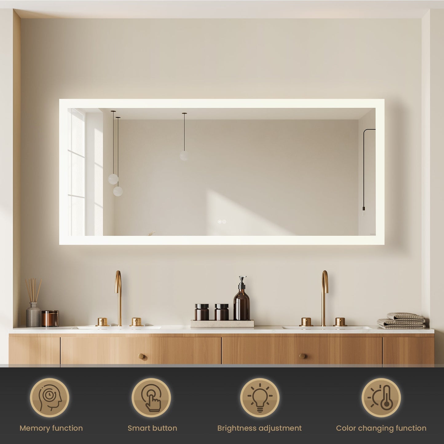 Vinnova Beijing 72-inch wall-mount bathroom vanity — view 7