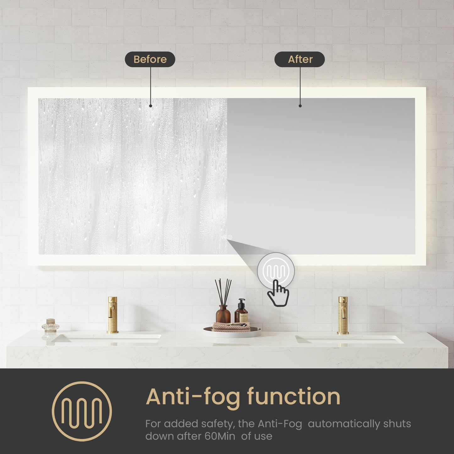 Vinnova Beijing 72-inch wall-mount bathroom vanity — view 8