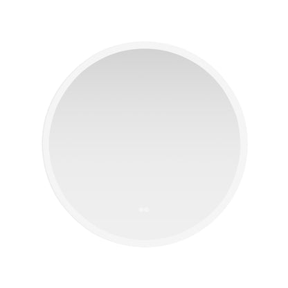 Vinnova, Moscow 32 in. W x 32 in. H circular Aluminum Frameless LED Wall Mount Bathroom Vanity Mirror