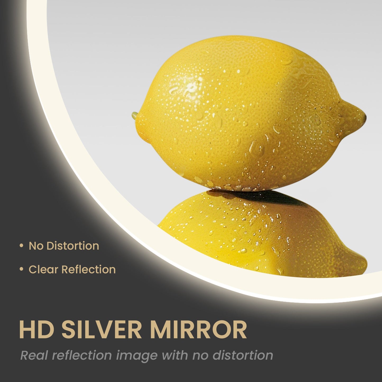 Vinnova, Moscow 36 in. W x 36 in. H circular Aluminum Frameless LED Wall Mount Bathroom Vanity Mirror