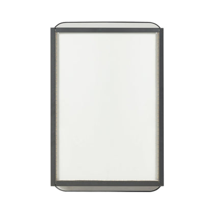 Vinnova, Talayuela 16 in. W x 24 in. H Rectangular Aluminum Framed Medicine Cabinet in Brushed Black