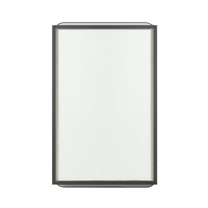 Vinnova, Talayuela 20 in. W x 32 in. H Rectangular Aluminum Framed Medicine Cabinet in Brushed Black
