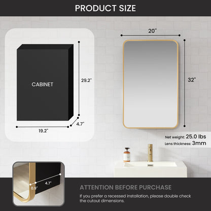 Vinnova Talayuela 20-inch bathroom vanity in Brushed Gold — view 16