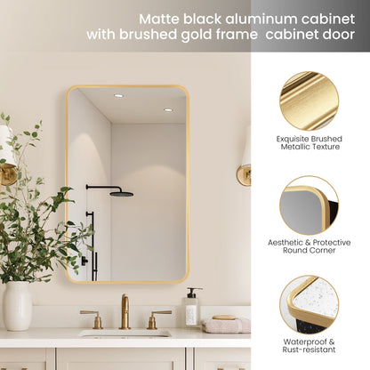 Vinnova Talayuela 20-inch bathroom vanity in Brushed Gold — view 8
