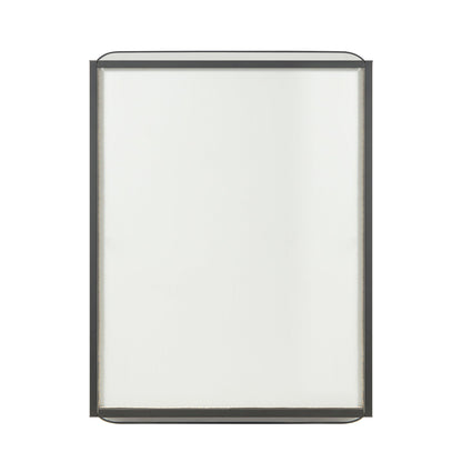 Vinnova, Talayuela 24 in. W x 32 in. H Rectangular Aluminum Framed Medicine Cabinet in Brushed Black