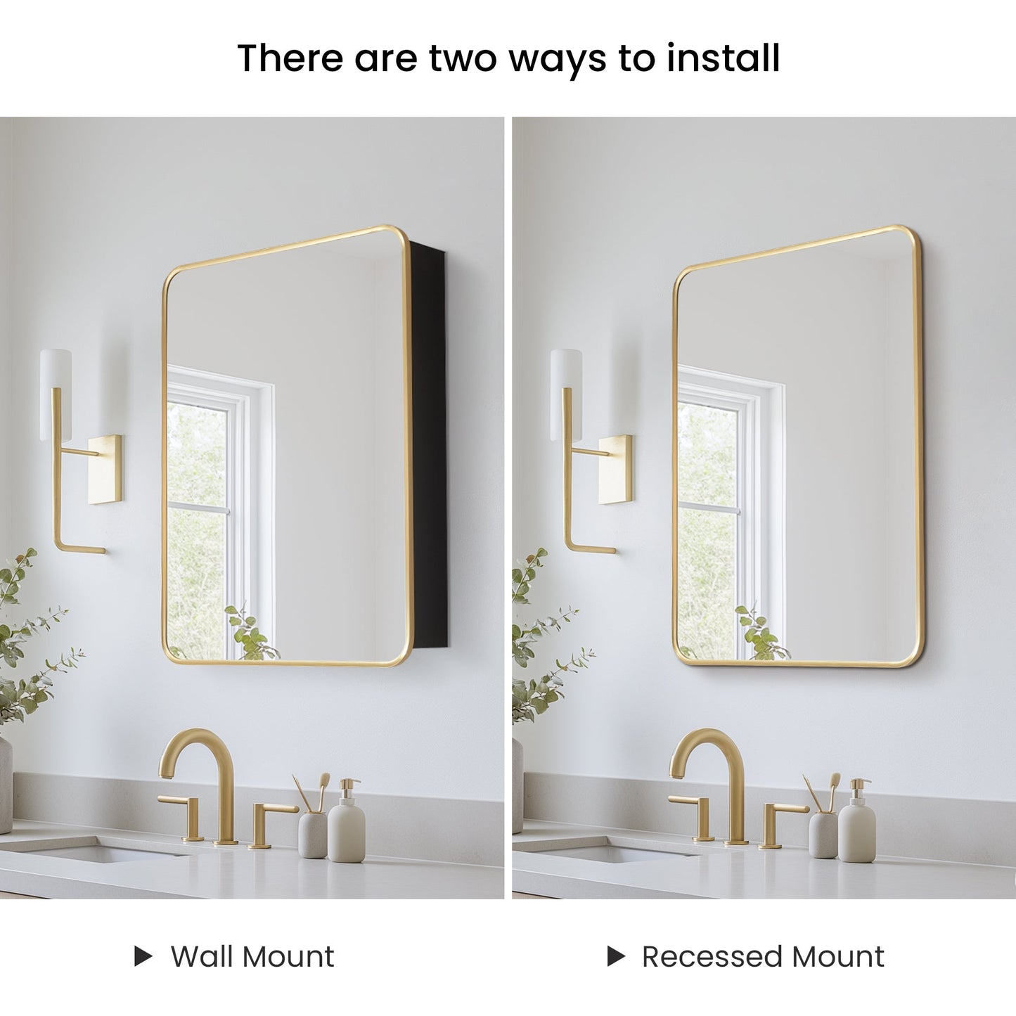 Vinnova Talayuela 24-inch bathroom vanity in Brushed Gold — view 12