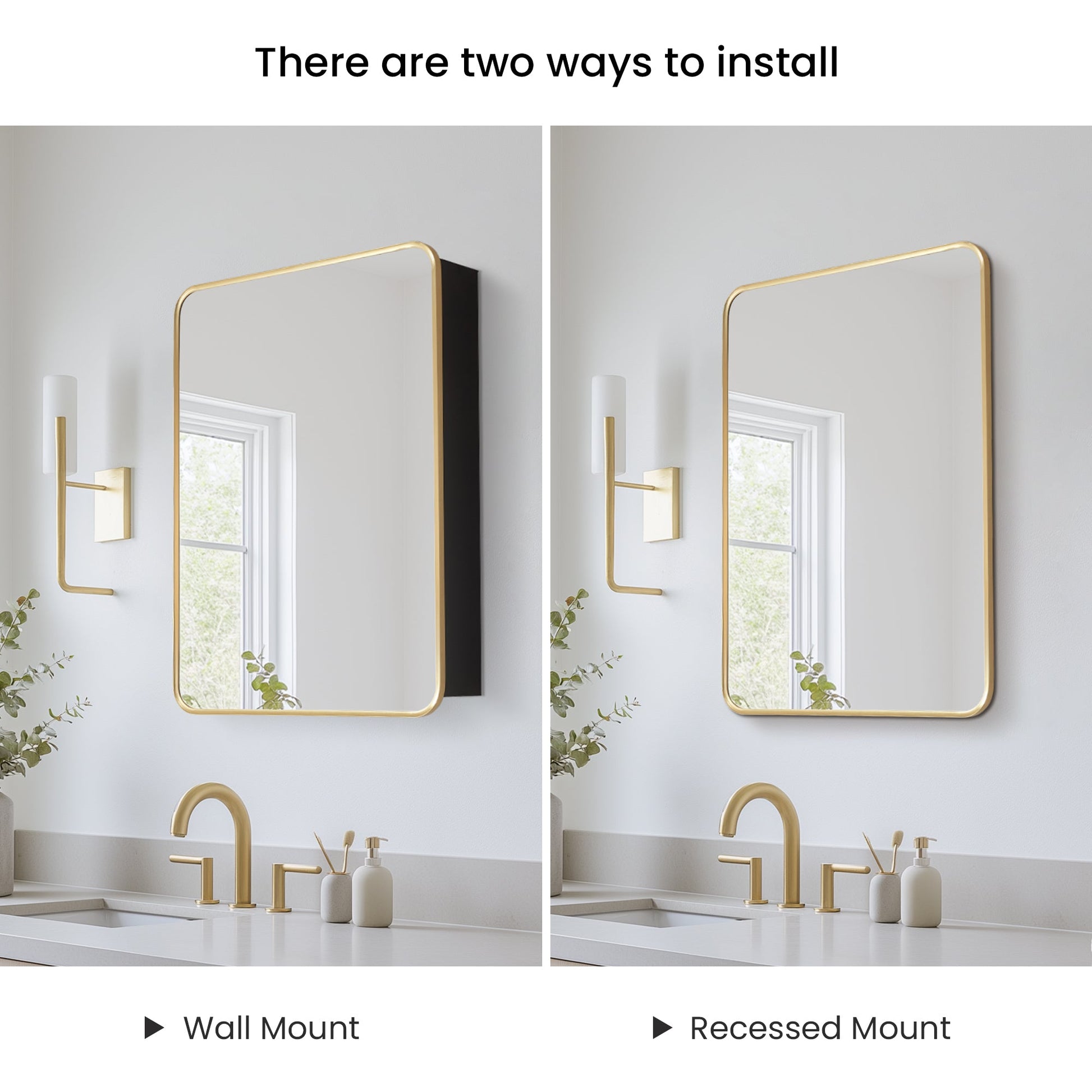 Vinnova Talayuela 24-inch bathroom vanity in Brushed Gold — view 12