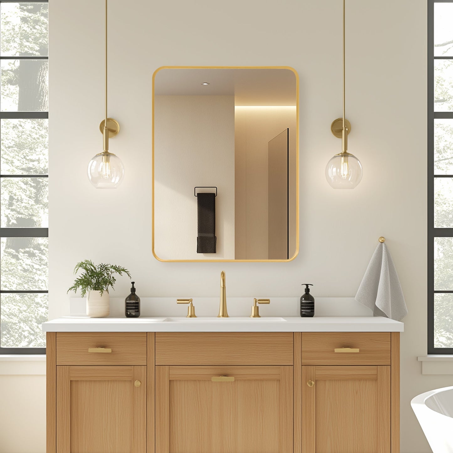 Vinnova Talayuela 24-inch bathroom vanity in Brushed Gold — view 14