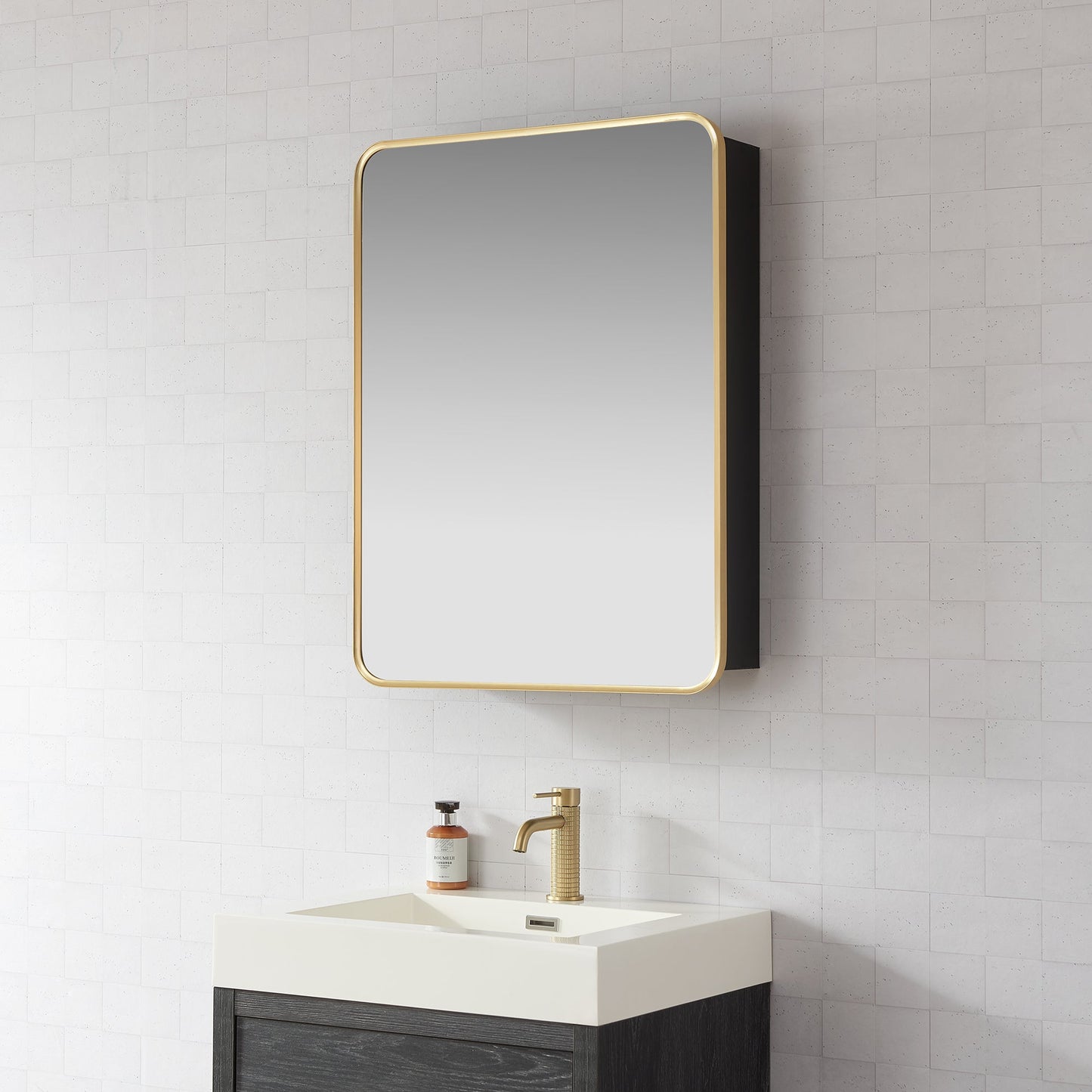 Vinnova Talayuela 24-inch bathroom vanity in Brushed Gold — view 4