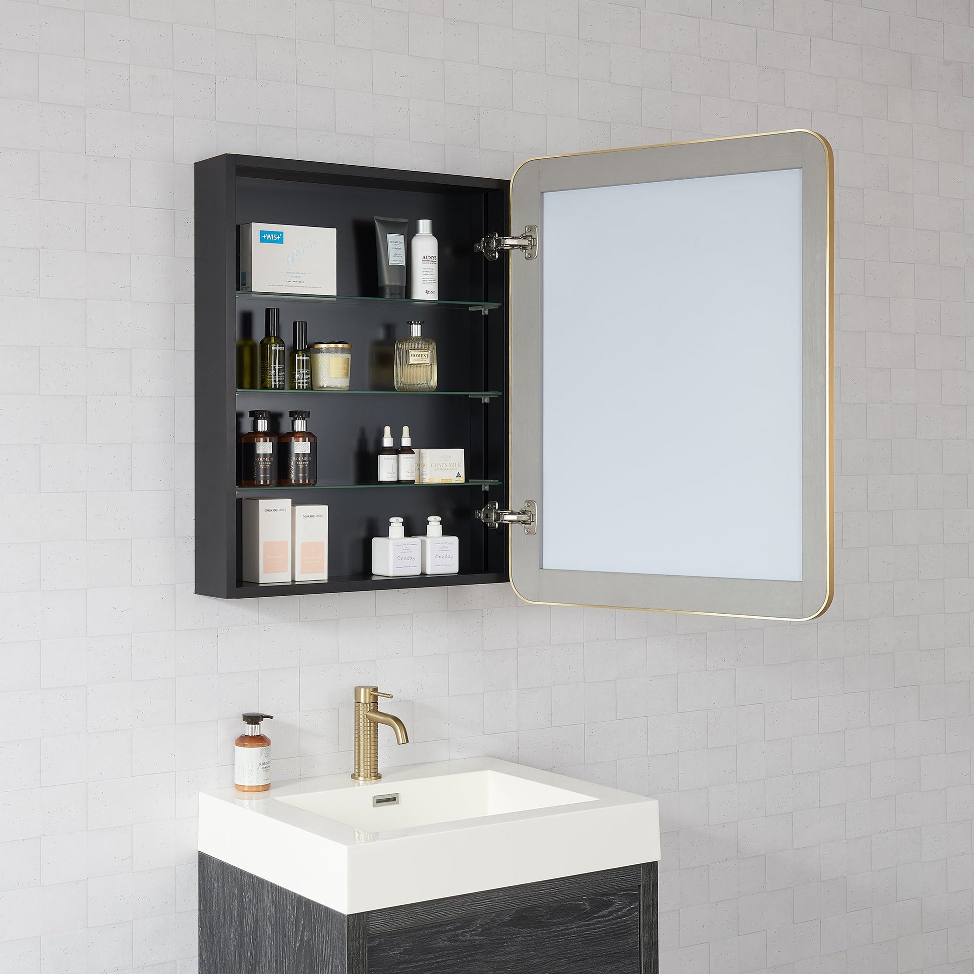 Vinnova Talayuela 24-inch bathroom vanity in Brushed Gold — view 5