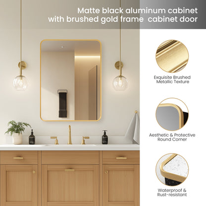 Vinnova Talayuela 24-inch bathroom vanity in Brushed Gold — view 8