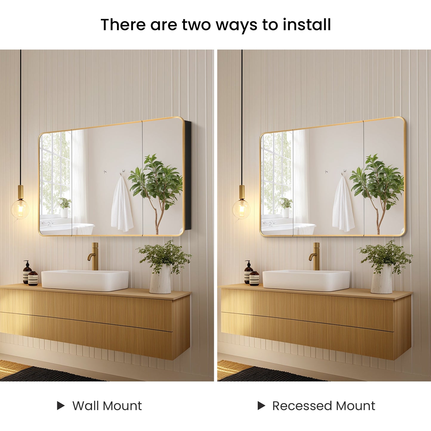 Vinnova Talayuela 48-inch bathroom vanity in Brushed Gold — view 12
