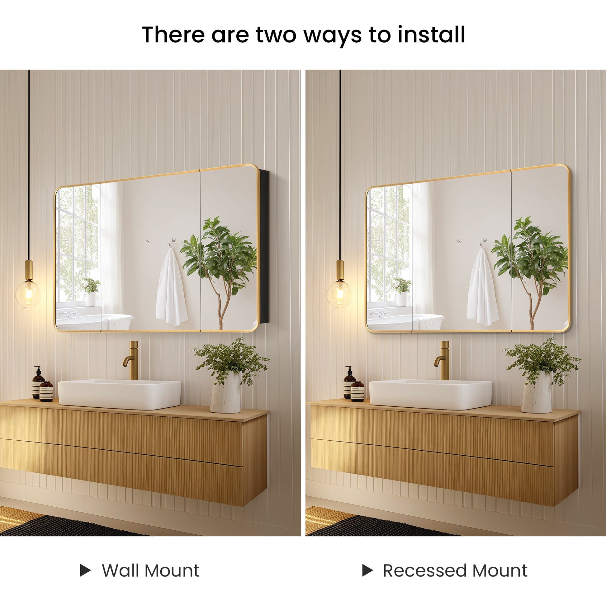 Vinnova Talayuela 48-inch bathroom vanity in Brushed Gold — view 12