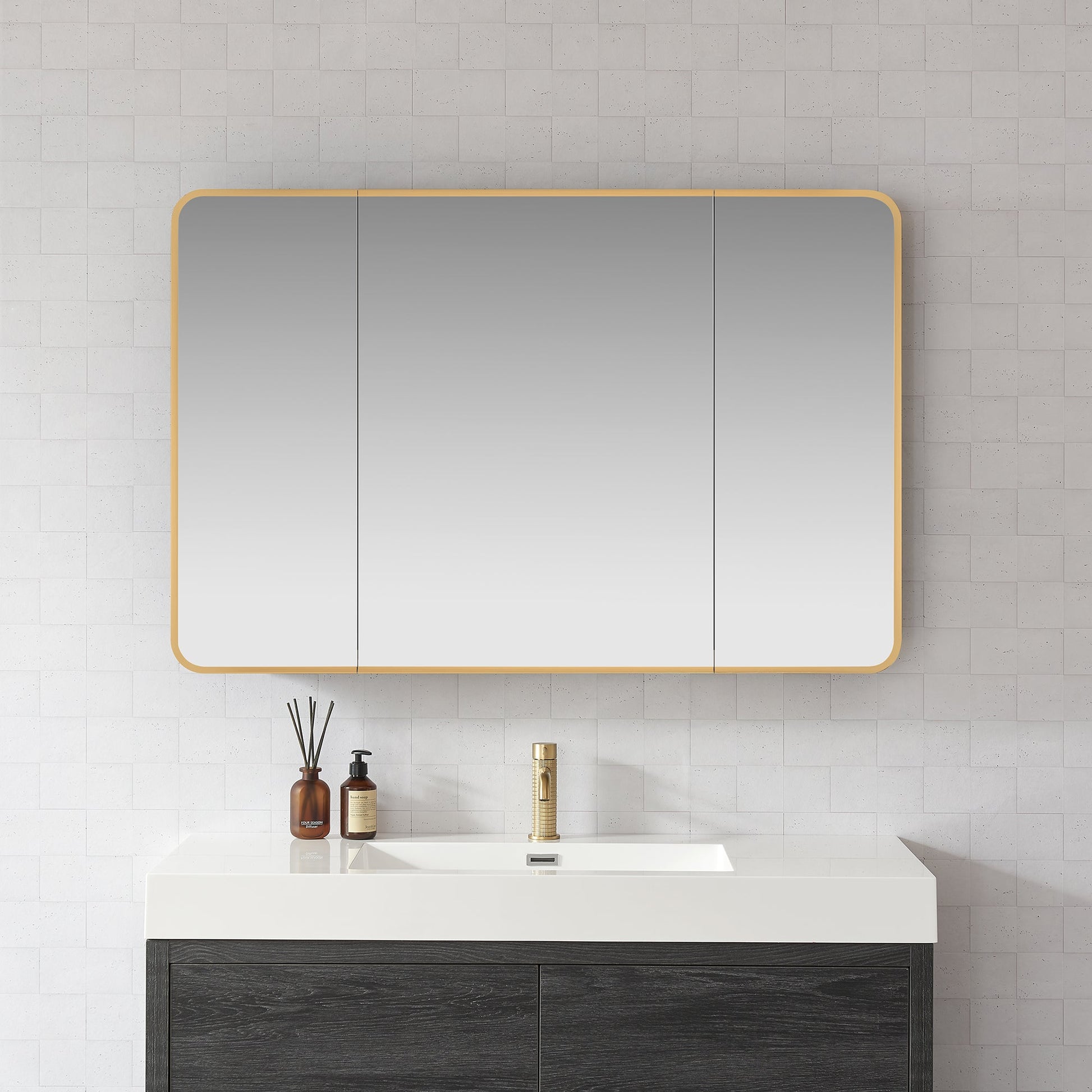 Vinnova Talayuela 48-inch bathroom vanity in Brushed Gold — view 3
