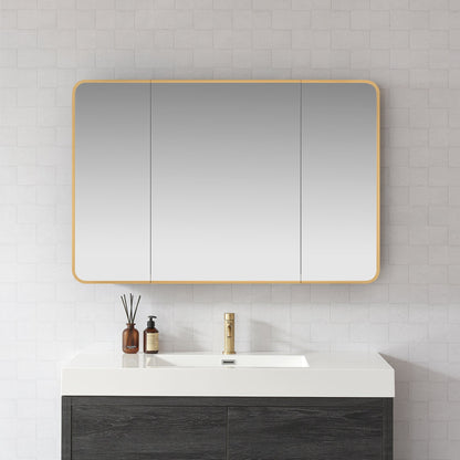 Vinnova Talayuela 48-inch bathroom vanity in Brushed Gold — view 3