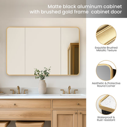 Vinnova Talayuela 48-inch bathroom vanity in Brushed Gold — view 8