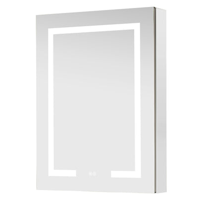 Vinnova, Santona 24 in. W x 32 in. H Rectangular Medicine Cabinet with Aluminum Frameless LED Mirror