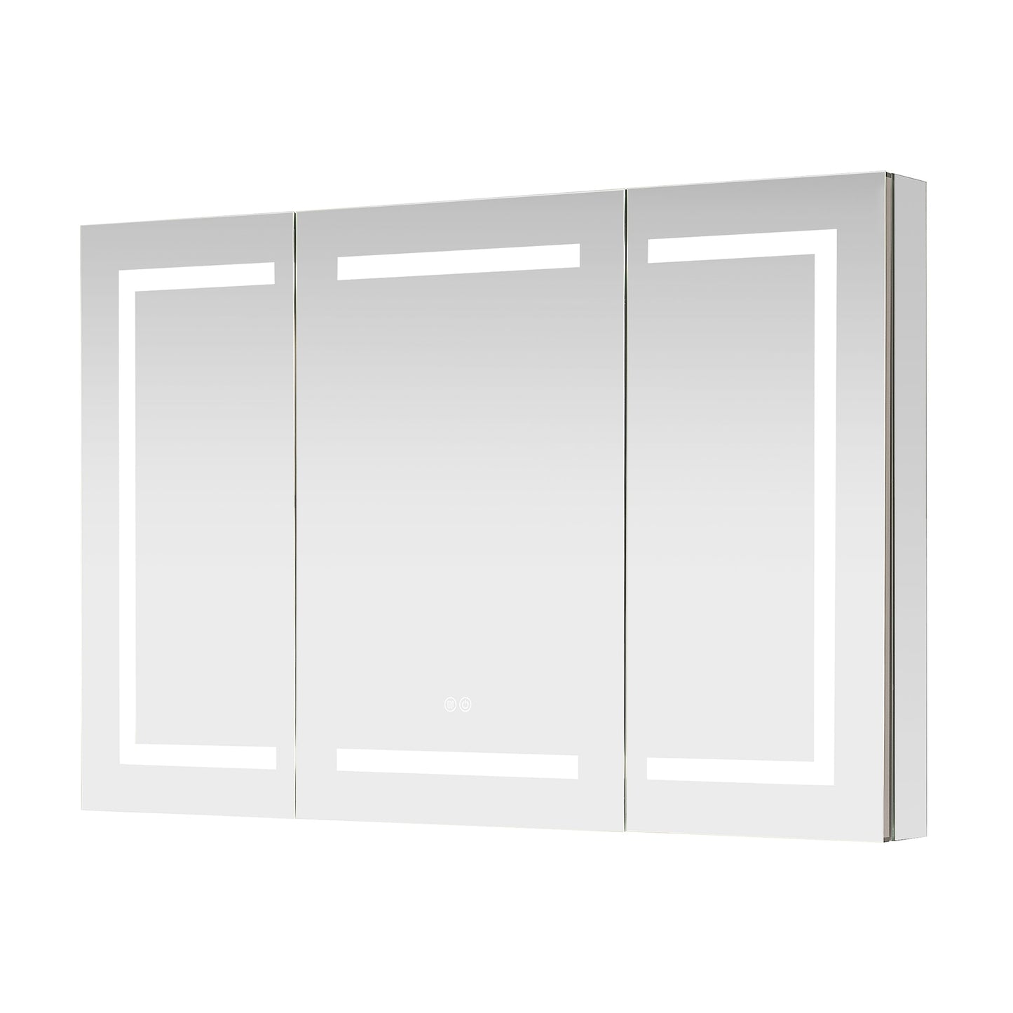 Vinnova, Santona 48 in. W x 32 in. H Rectangular Medicine Cabinet with Aluminum Frameless LED Mirror