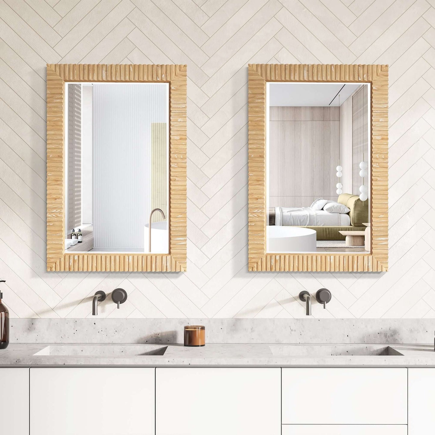 Vinnova Osaka 24-inch wall-mount bathroom vanity in Washed Ash Grey — view 10