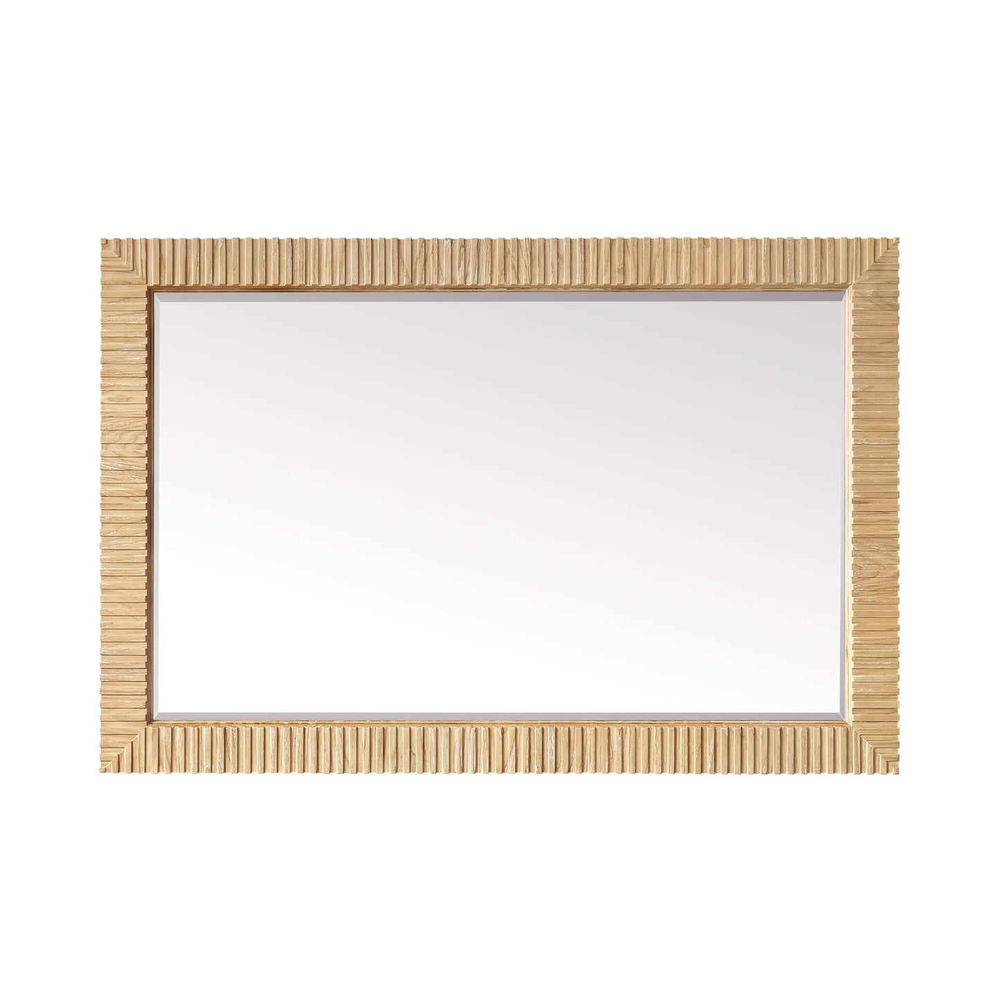 Vinnova, Osaka 48 in. W x 31.9 in. H Rectangle Wood Framed Wall Mount Bathroom Vanity Art Mirror in Washed Ash Grey