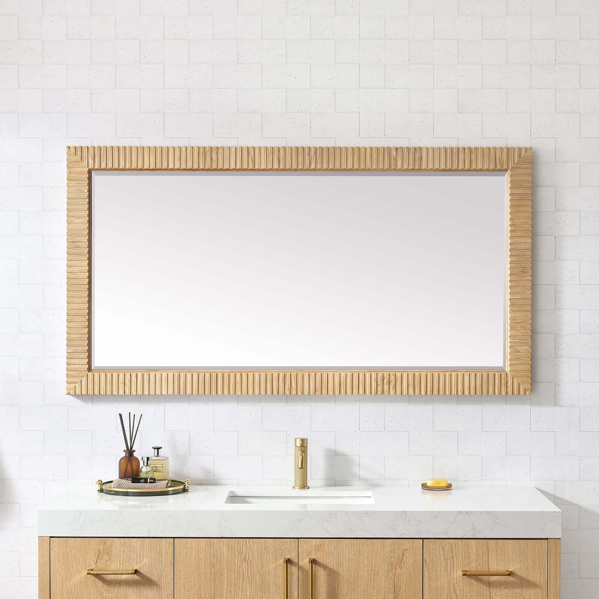 Vinnova Osaka 60-inch wall-mount bathroom vanity in Washed Ash Grey — view 3