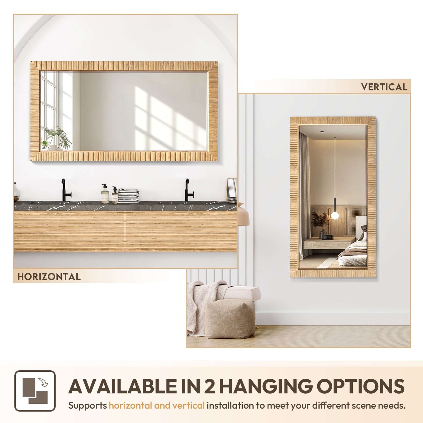 Vinnova Osaka 60-inch wall-mount bathroom vanity in Washed Ash Grey — view 9