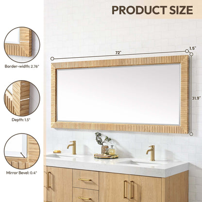 Vinnova Osaka 72-inch wall-mount bathroom vanity in Washed Ash Grey — view 14