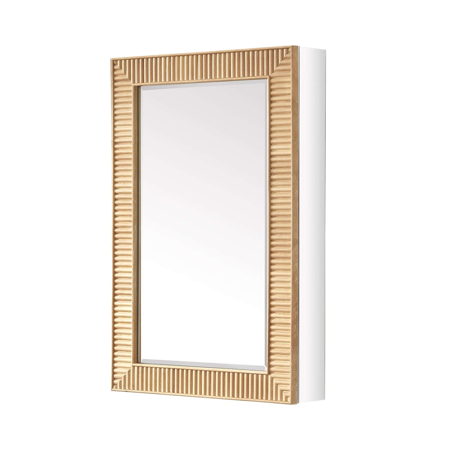 Vinnova, Bangalore 18.5 in. W x 28 in. H Rectangular Wood Framed Medicine Cabinet in Washed Ash Grey