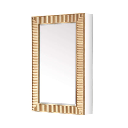 Vinnova, Bangalore 18.5 in. W x 28 in. H Rectangular Wood Framed Medicine Cabinet in Washed Ash Grey