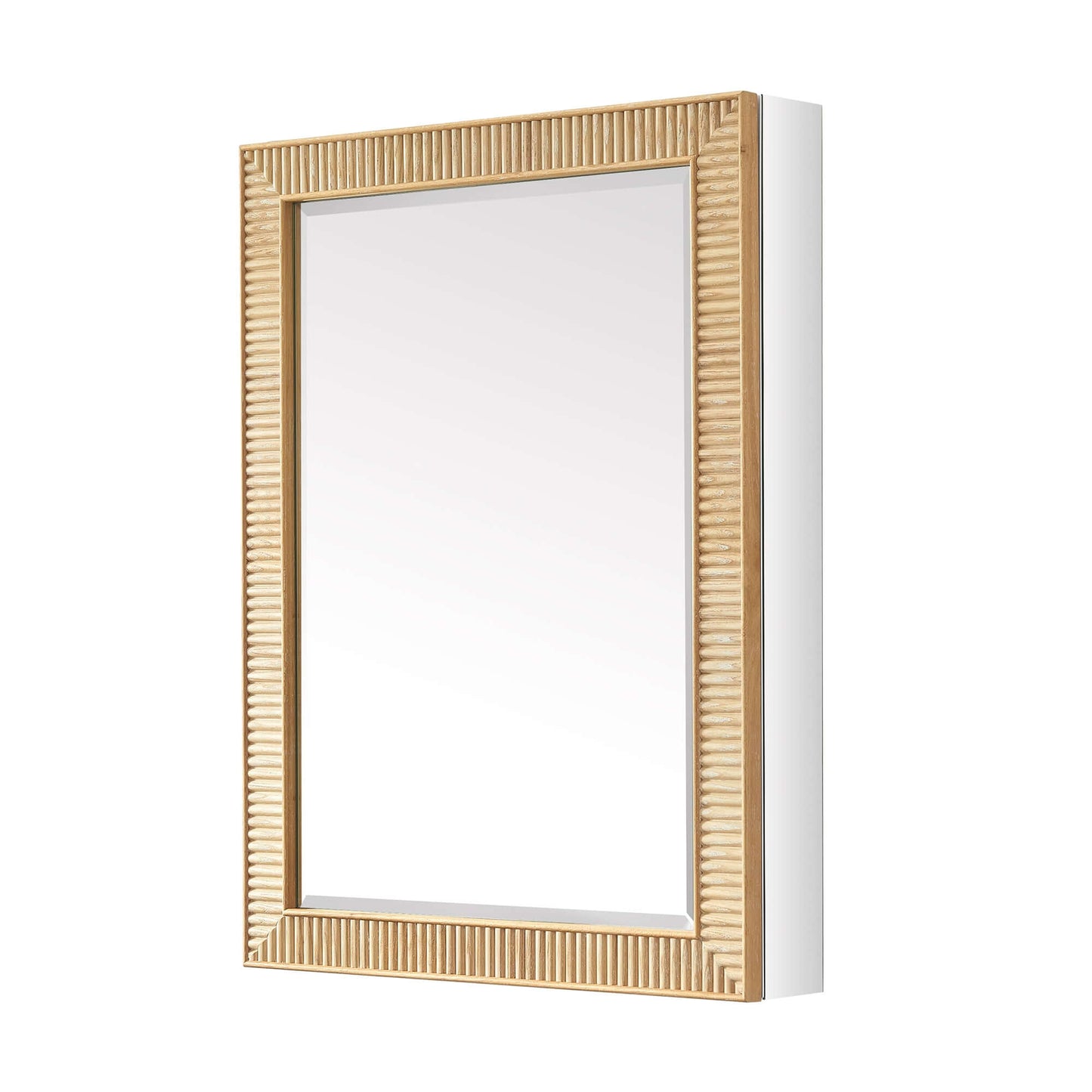 Vinnova, Bangalore 24 in. W x 31.9 in. H Rectangular Wood Framed Medicine Cabinet in Washed Ash Grey