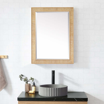 Vinnova, Bangalore 24 in. W x 31.9 in. H Rectangular Wood Framed Medicine Cabinet in Washed Ash Grey