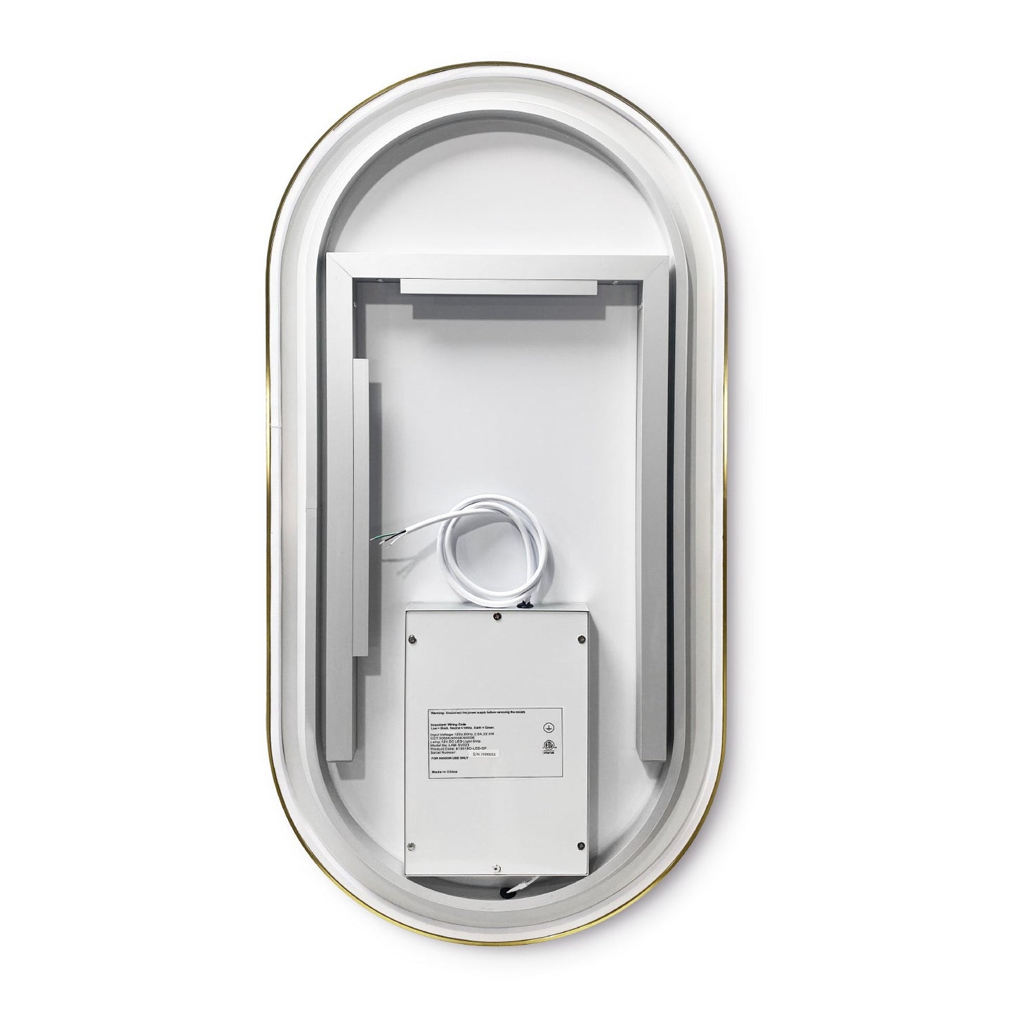 Vinnova, 18'' Oval LED Lighted Accent Bathroom/Vanity Wall Mirror