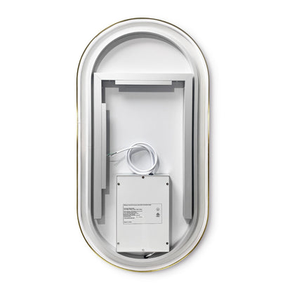 Vinnova, 18'' Oval LED Lighted Accent Bathroom/Vanity Wall Mirror