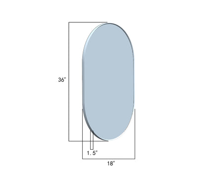 Vinnova, 18'' Oval LED Lighted Accent Bathroom/Vanity Wall Mirror