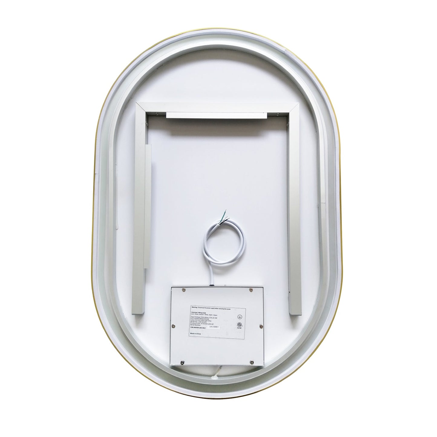Vinnova, 24'' Oval LED Lighted Accent Bathroom/Vanity Wall Mirror
