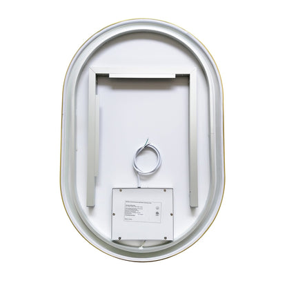 Vinnova, 24'' Oval LED Lighted Accent Bathroom/Vanity Wall Mirror