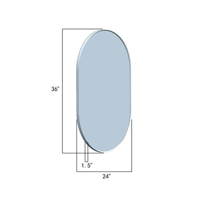 Vinnova, 24'' Oval LED Lighted Accent Bathroom/Vanity Wall Mirror