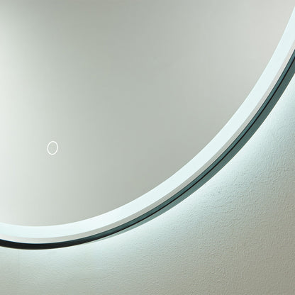 Vinnova, 32'' Round LED Lighted Accent Bathroom/Vanity Wall Mirror